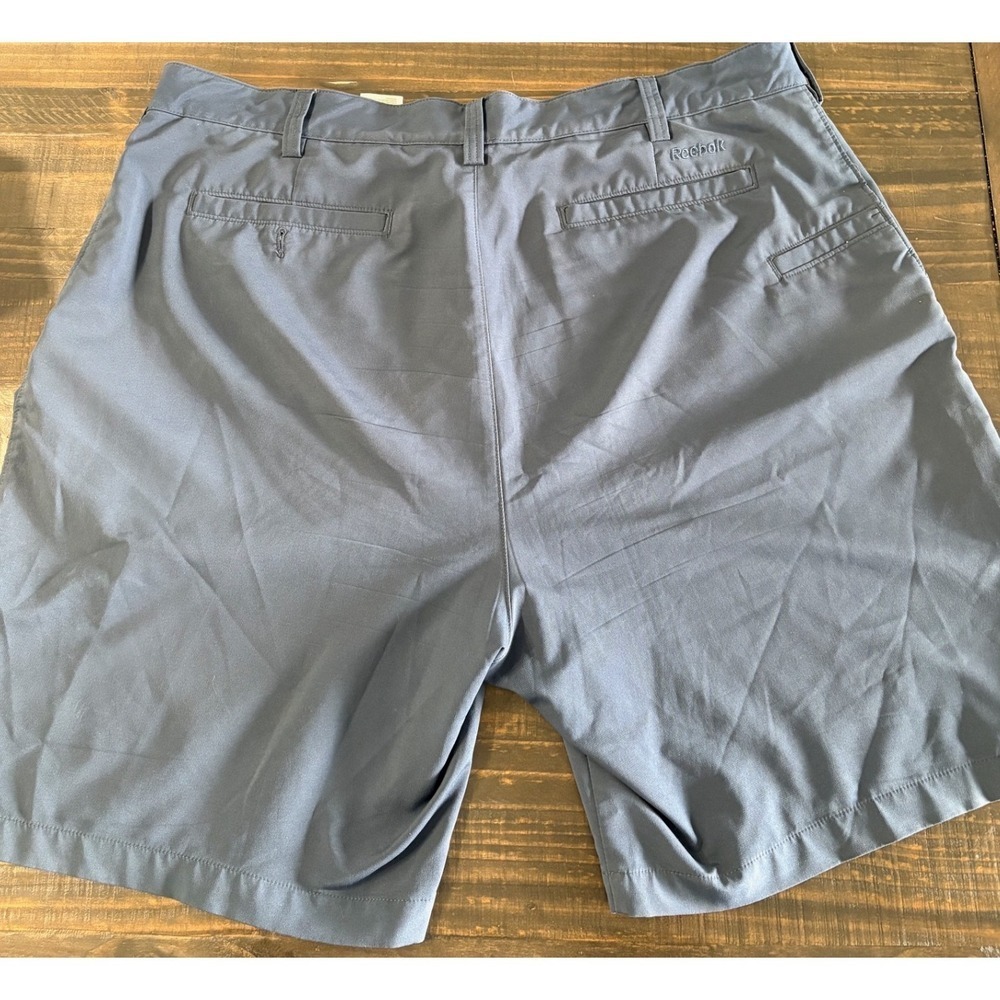 Reebok Golf Mens Blue Gray Performance Flat Front Shorts Size 44 Athletic Course